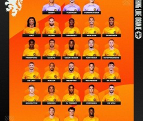 荷兰3月大名单：范戴克领衔，赖恩德斯、西蒙斯在列